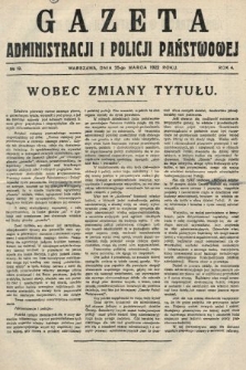 Gazeta Administracji i Policji Państwowej. 1922, nr 13