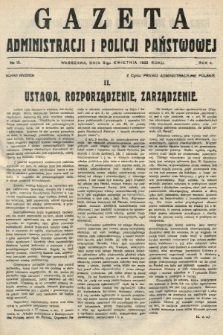 Gazeta Administracji i Policji Państwowej. 1922, nr 15