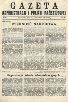Gazeta Administracji i Policji Państwowej. 1922, nr 25