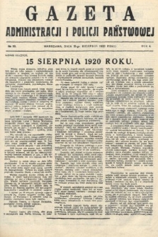 Gazeta Administracji i Policji Państwowej. 1922, nr 33