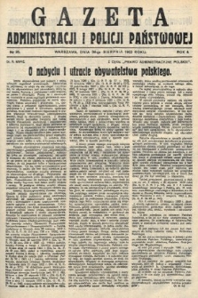 Gazeta Administracji i Policji Państwowej. 1922, nr 35