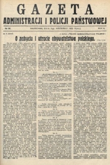 Gazeta Administracji i Policji Państwowej. 1922, nr 36