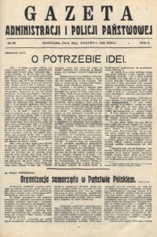 Gazeta Administracji i Policji Państwowej. 1922, nr 39