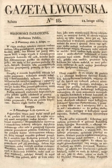 Gazeta Lwowska. 1832, nr 18