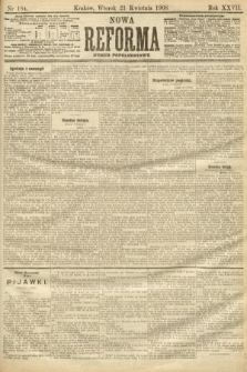 Nowa Reforma (numer popołudniowy). 1908, nr 184