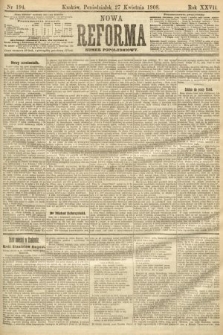 Nowa Reforma (numer popołudniowy). 1908, nr 194