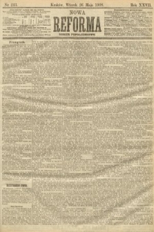 Nowa Reforma (numer popołudniowy). 1908, nr 243