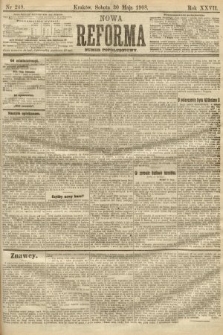 Nowa Reforma (numer popołudniowy). 1908, nr 249