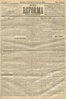 Nowa Reforma (numer popołudniowy). 1908, nr 257