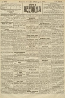 Nowa Reforma (numer poranny). 1908, nr 370