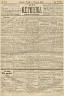Nowa Reforma (numer popołudniowy). 1908, nr 417