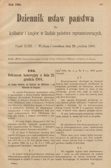 Dziennik Ustaw Państwa dla Królestw i Krajów w Radzie Państwa Reprezentowanych. 1900, cz. 93