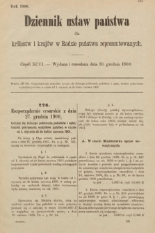 Dziennik Ustaw Państwa dla Królestw i Krajów w Radzie Państwa Reprezentowanych. 1900, cz. 96
