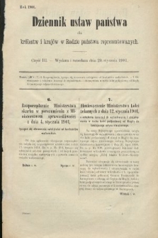 Dziennik Ustaw Państwa dla Królestw i Krajów w Radzie Państwa Reprezentowanych. 1901, cz. 3