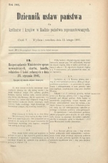 Dziennik Ustaw Państwa dla Królestw i Krajów w Radzie Państwa Reprezentowanych. 1901, cz. 5