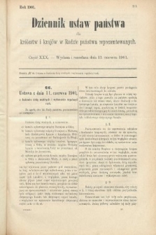 Dziennik Ustaw Państwa dla Królestw i Krajów w Radzie Państwa Reprezentowanych. 1901, cz. 30