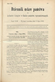 Dziennik Ustaw Państwa dla Królestw i Krajów w Radzie Państwa Reprezentowanych. 1901, cz. 42