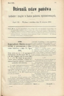 Dziennik Ustaw Państwa dla Królestw i Krajów w Radzie Państwa Reprezentowanych. 1901, cz. 52