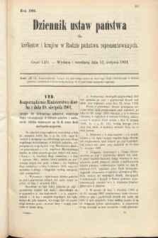 Dziennik Ustaw Państwa dla Królestw i Krajów w Radzie Państwa Reprezentowanych. 1901, cz. 53