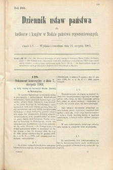 Dziennik Ustaw Państwa dla Królestw i Krajów w Radzie Państwa Reprezentowanych. 1901, cz. 55