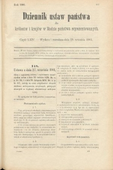 Dziennik Ustaw Państwa dla Królestw i Krajów w Radzie Państwa Reprezentowanych. 1901, cz. 64