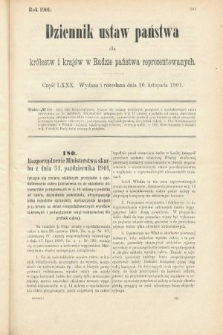 Dziennik Ustaw Państwa dla Królestw i Krajów w Radzie Państwa Reprezentowanych. 1901, cz. 80