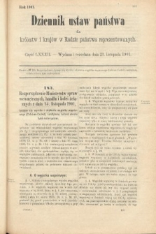 Dziennik Ustaw Państwa dla Królestw i Krajów w Radzie Państwa Reprezentowanych. 1901, cz. 82