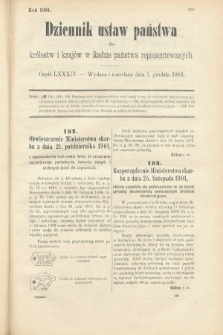 Dziennik Ustaw Państwa dla Królestw i Krajów w Radzie Państwa Reprezentowanych. 1901, cz. 84