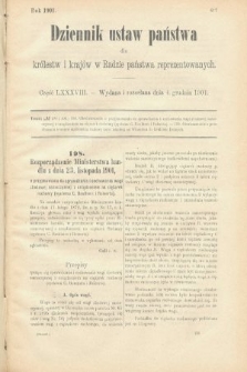 Dziennik Ustaw Państwa dla Królestw i Krajów w Radzie Państwa Reprezentowanych. 1901, cz. 88