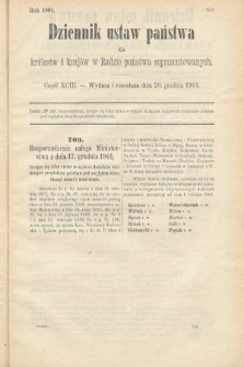 Dziennik Ustaw Państwa dla Królestw i Krajów w Radzie Państwa Reprezentowanych. 1901, cz. 93