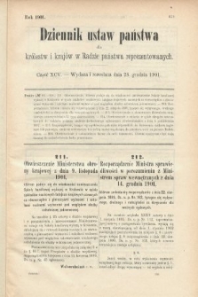 Dziennik Ustaw Państwa dla Królestw i Krajów w Radzie Państwa Reprezentowanych. 1901, cz. 95