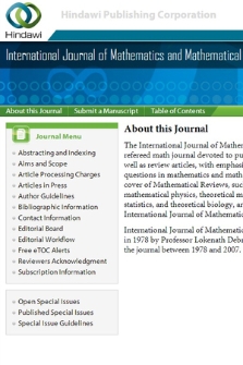 International Journal of Mathematics and Mathematical Sciences