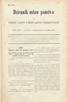 Dziennik Ustaw Państwa dla Królestw i Krajów w Radzie Państwa Reprezentowanych. 1906, cz. 116