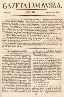 Gazeta Lwowska. 1832, nr 70