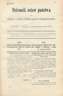Dziennik Ustaw Państwa dla Królestw i Krajów w Radzie Państwa Reprezentowanych. 1910, cz. 44