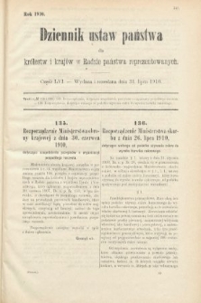 Dziennik Ustaw Państwa dla Królestw i Krajów w Radzie Państwa Reprezentowanych. 1910, cz. 56
