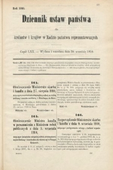 Dziennik Ustaw Państwa dla Królestw i Krajów w Radzie Państwa Reprezentowanych. 1910, cz. 70