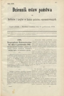 Dziennik Ustaw Państwa dla Królestw i Krajów w Radzie Państwa Reprezentowanych. 1910, cz. 79