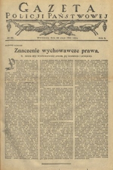 Gazeta Policji Państwowej. 1921, nr 22