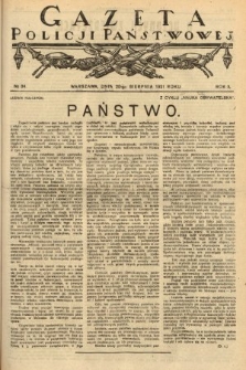 Gazeta Policji Państwowej. 1921, nr 34