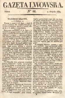 Gazeta Lwowska. 1832, nr 92
