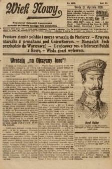 Wiek Nowy : popularny dziennik ilustrowany. 1920, nr 5598