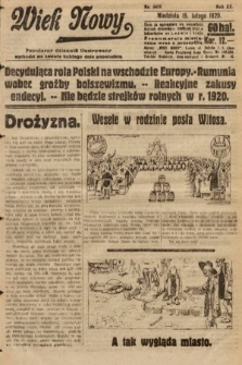 Wiek Nowy : popularny dziennik ilustrowany. 1920, nr 5619