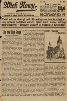 Wiek Nowy : popularny dziennik ilustrowany. 1920, nr 5627