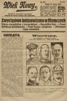 Wiek Nowy : popularny dziennik ilustrowany. 1920, nr 5647