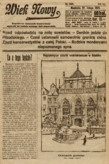 Wiek Nowy : popularny dziennik ilustrowany. 1920, nr 5625