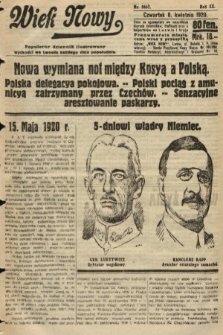 Wiek Nowy : popularny dziennik ilustrowany. 1920, nr 5662