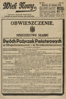 Wiek Nowy : popularny dziennik ilustrowany. 1920, nr 5677