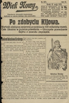 Wiek Nowy : popularny dziennik ilustrowany. 1920, nr 5690