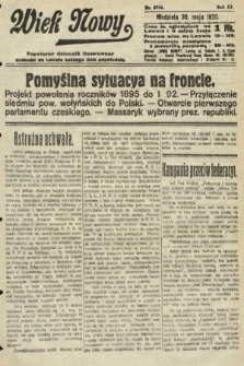 Wiek Nowy : popularny dziennik ilustrowany. 1920, nr 5704